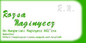 rozsa maginyecz business card